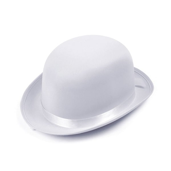 Bristol Novelty Unisex Adults White Bowler Hat - White
