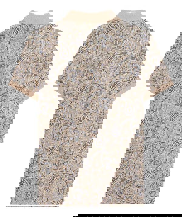 Lambretta Mens Classic Paisley Print Mod Retro Ska Casual Polo