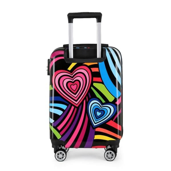 Infinity Luggage Hard Shell Printed Cabin Suitcase 35 x 23.5 x 56 cm Luggage Suitable for Easyjet, Ryanair, Wizzair