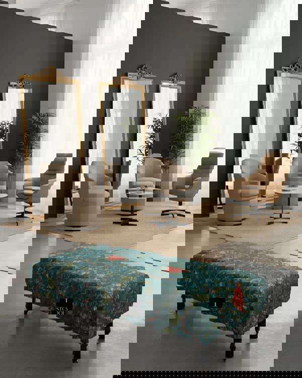 Multicolour Velvet Footstool Bench – Comfortable Extra Seating for Home - ISTOOLS