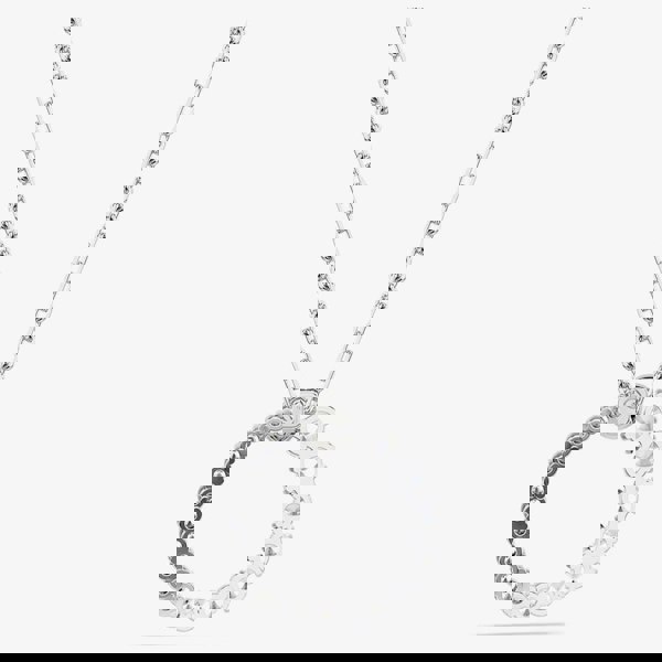 Swarovski Matrix Rhodium Plated Crystal & Pearl Circle Necklace 5688751