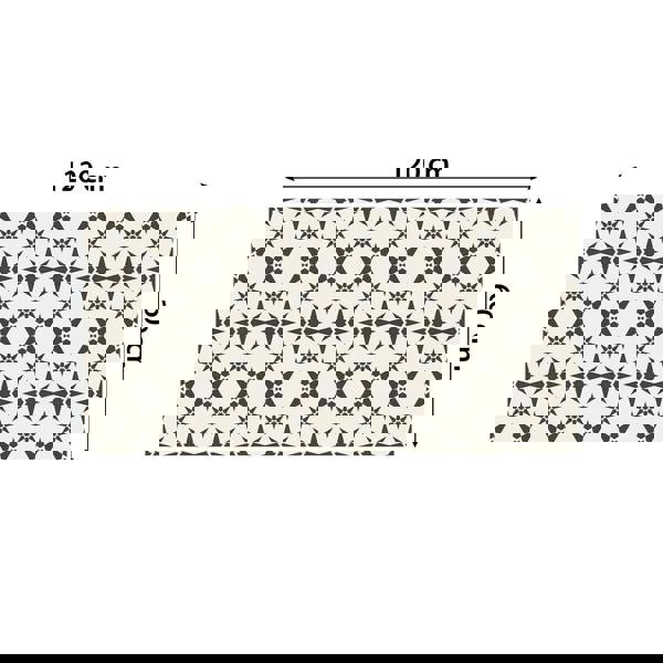 WFS6022 - Alabaster and Pebble Granada Heritage Tiles Floor Stickers 120cm x 60 cm