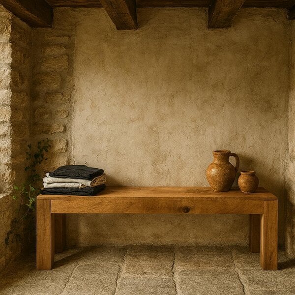 Wyld Haus Manila Solid Light Mango Wood Bench
