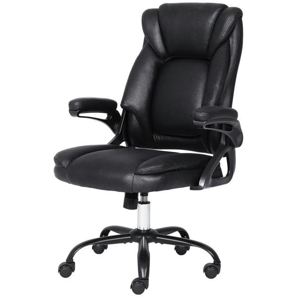 ADOV Executive Office Chair with Padded Flip-up Armrests, High Back Ergonomic Desk Chair with Lumbar Support