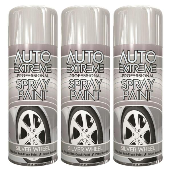 Auto Extreme 3X Auto Extreme Pro Spray Paint Silver Wheel 400ml