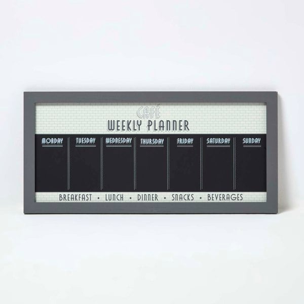 HOMESCAPES Café Weekly Planner Chalkboard