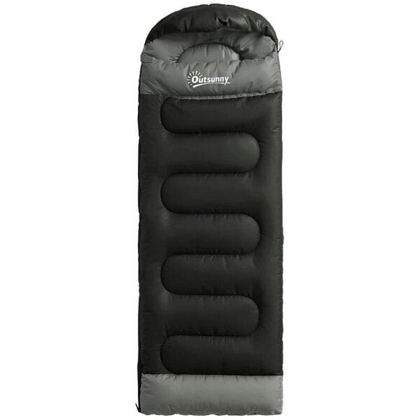 Sleeping Bag for Adults, Lightweight & Compact Sleeping Bag, 3 Seasons, Black