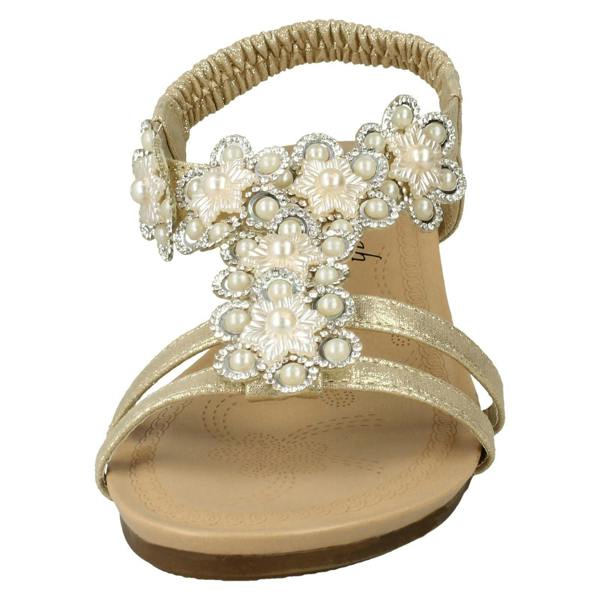Savannah Ladies Savannah Mid Wedge Slingback Sandals