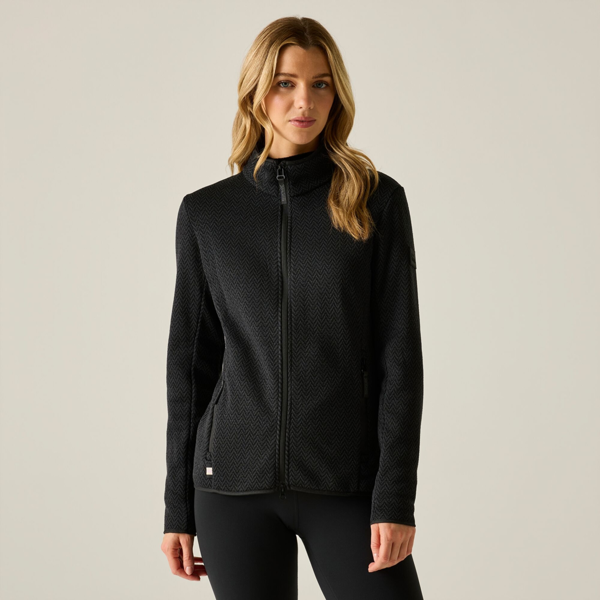 Regatta Womens Elzie Fleece Jacket - Black/Ash