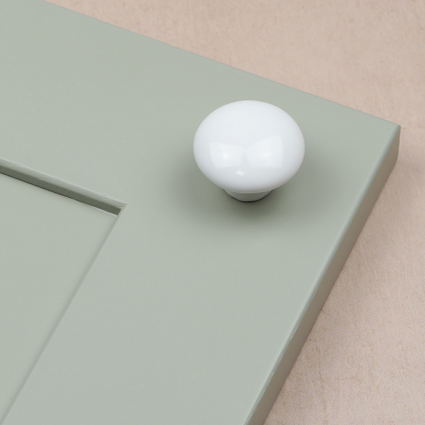 Handle & Home 36mm White Ceramic Mushroom Knob