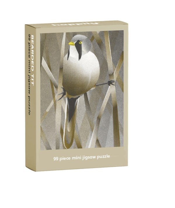 Happily Puzzles Bearded Tit - 99 Piece Mini Jigsaw Puzzle