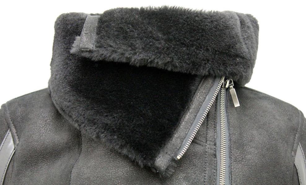 Infinity Leather Womens Merino Sheepskin Aviator Leather Jacket-Asmara