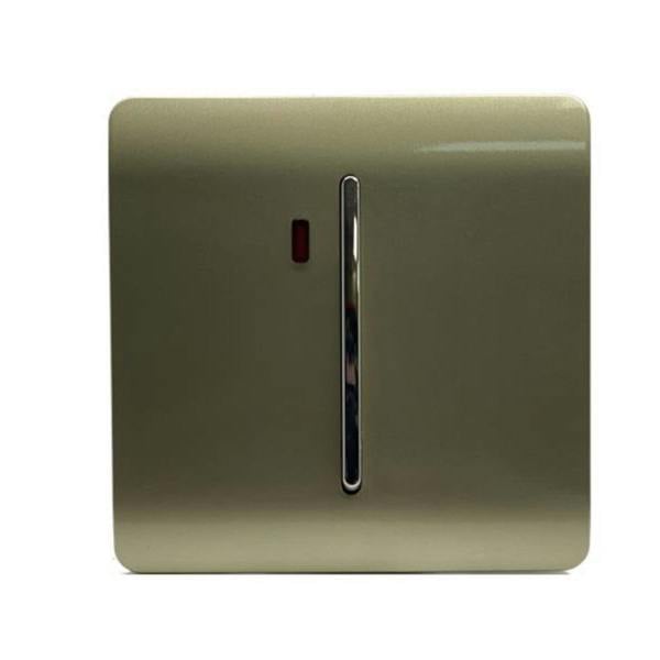 Trendi Switch 1 Gang 20 Amp Heavy Duty Rocker Switch in Champagne Gold