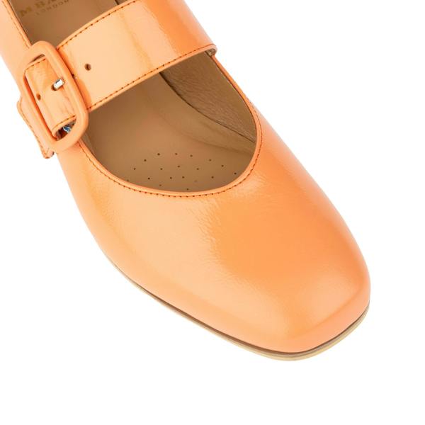 Embassy London Bliss - Coral & Rose - Women's block heel square toe patent leather Mary-Jane