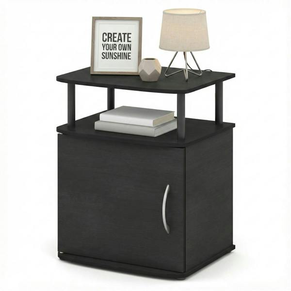 WALPLUS JAYA Utility Design End Table, Black | Stylish Table for Home Use with Practical and Modern Design