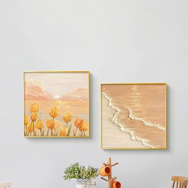 Healing Style Bedroom Mural Wall Art, Rectangle-Ritconcept-Rit Concept