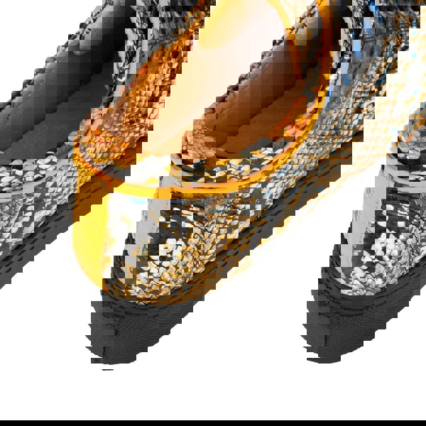 Embassy London Camila - Black & Orange Snake - Women’s Chunky Leather Platform Trainer