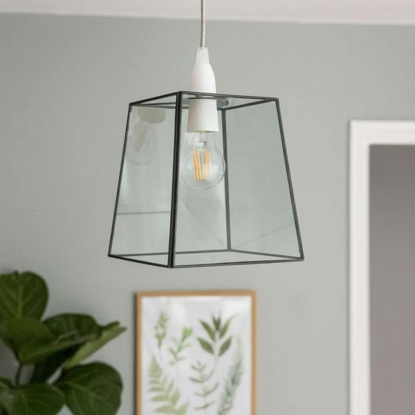 Pagazzi Lighting Sable Matte Black Glass Easy-Fit Pendant