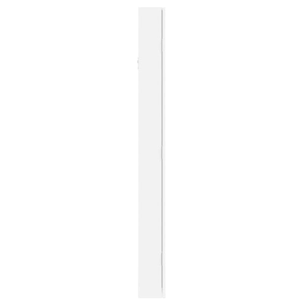 Berkfield Mirror Jewellery Cabinet with LED Lights Wall Mounted White