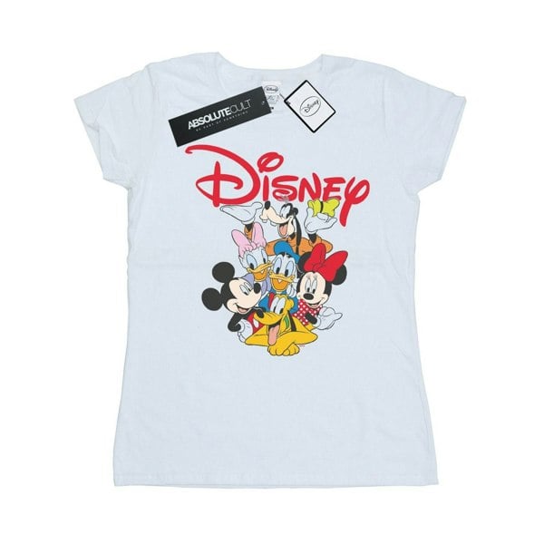 Disney Womens/Ladies Mickey Mouse Crew Cotton T-Shirt - White