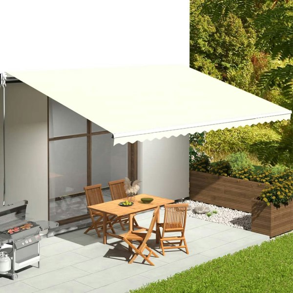 Berkfield Replacement Fabric for Awning Cream 6x3.5 m