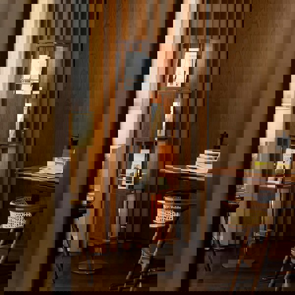 Rit Concept Anastasov Rotating Bookshelf, Corner Bookshelf, Solid Wood, With Light