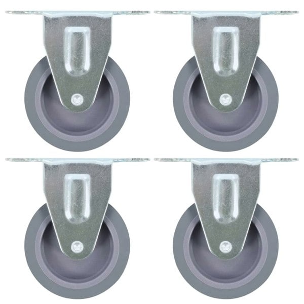 Berkfield Fixed Casters 4 pcs 75 mm