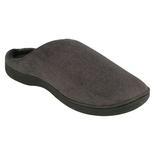 Mens So Comfy Slip On Velour Mule Slippers - Pete