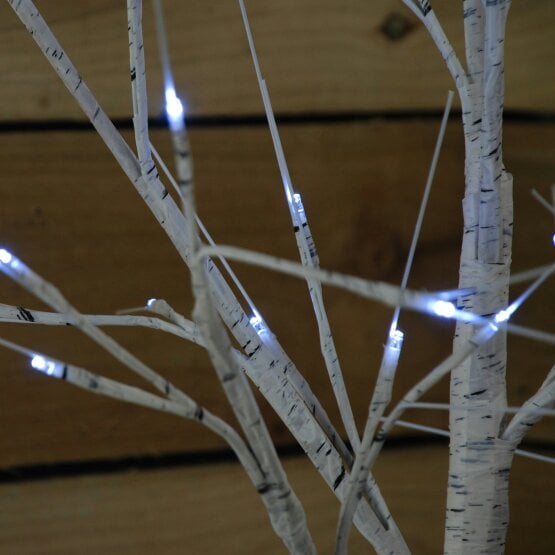 Samuel Alexander 2.4m (8ft) Indoor Outdoor Christmas Lit Birch Tree with 136 Ice White LEDs