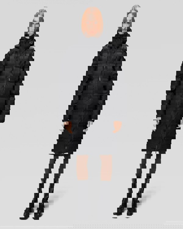 Rains Alta Long Unisex Puffer Jacket - 01 Black