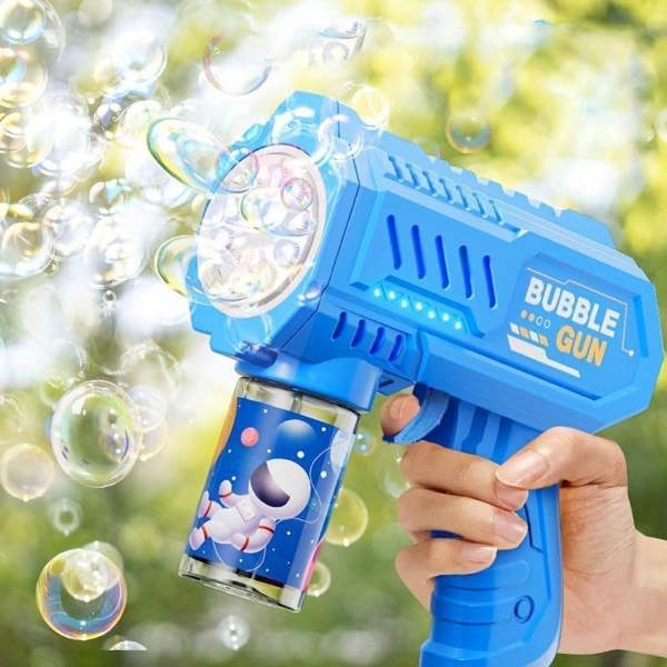 Dragodirect Bubble Machine LED Gun for Kids 10 Hole Automatic Bubble Makers