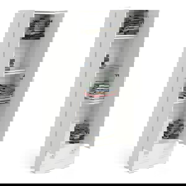 Furniture To Go Space Wardrobe with 2 Doors + 1 Drawer in White 1750