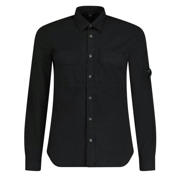 CP Company Arm Lens Black Overshirt - chancefashionco