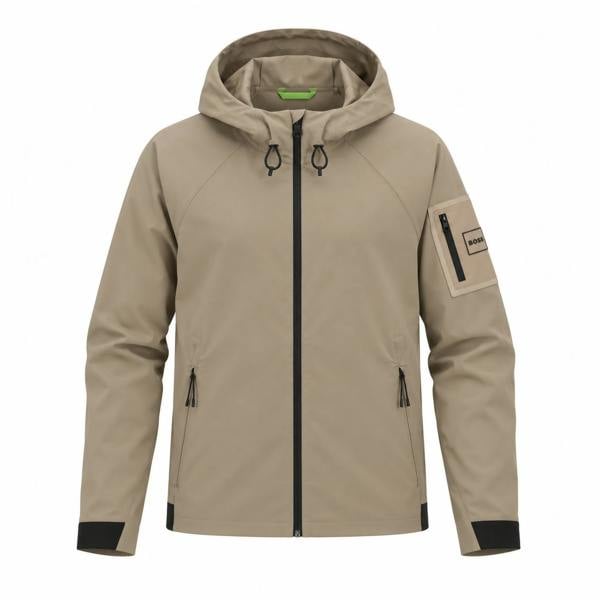BOSS Terrace Soft Shell Jacket Light Pastel Khaki Green