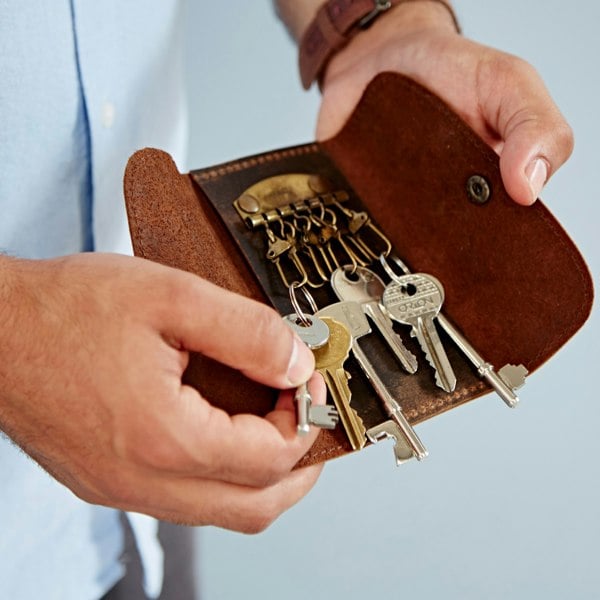 Paper High Buffalo Leather Key Holder