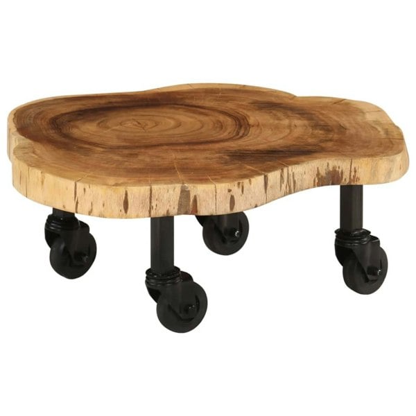 Berkfield Coffee Table Solid Acacia Wood 60x55x25 cm