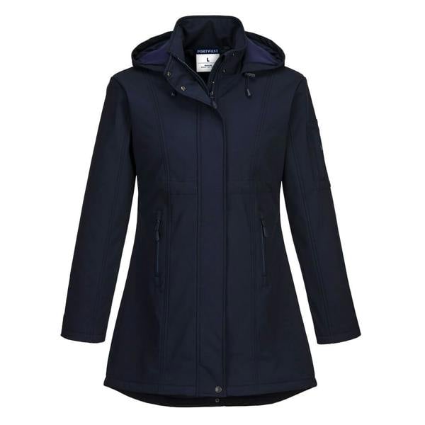 Carla Women's Hooded Softshell Jacket (3L) Portwest