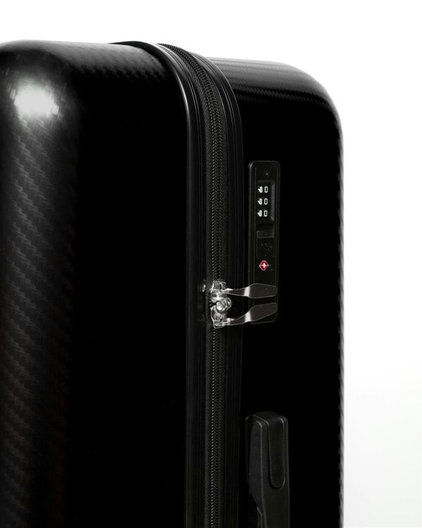 Crosshatch Escapade Embossed Suitcase 3pk Black