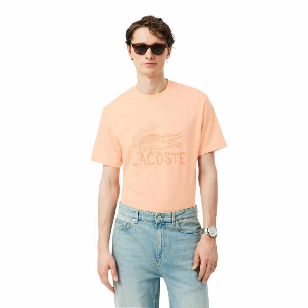 Lacoste Mens Logo Cotton T-Shirt - Pink - 