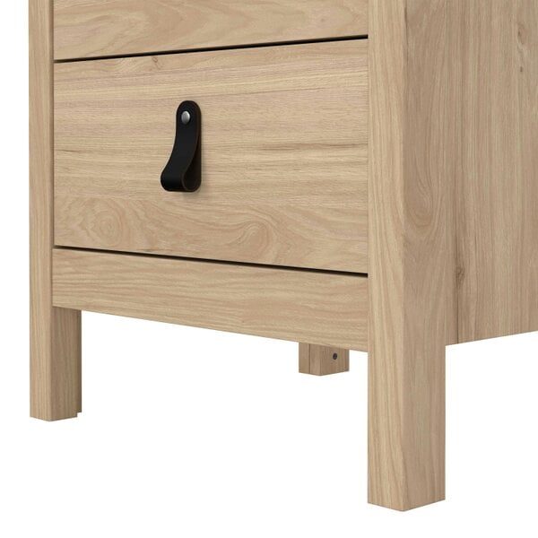 Wyld Haus Wildberry Natural Oak Wood Bedside Table 3 Drawers