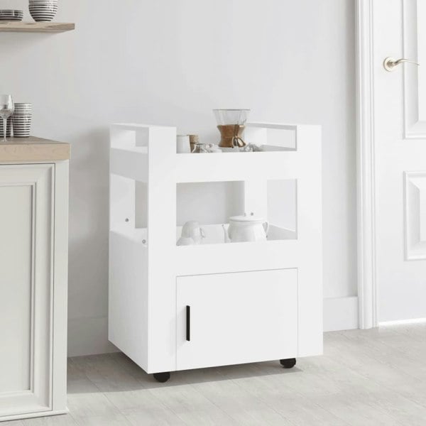 Berkfield Kitchen Trolley White 60x45x80 cm Engineered Wood