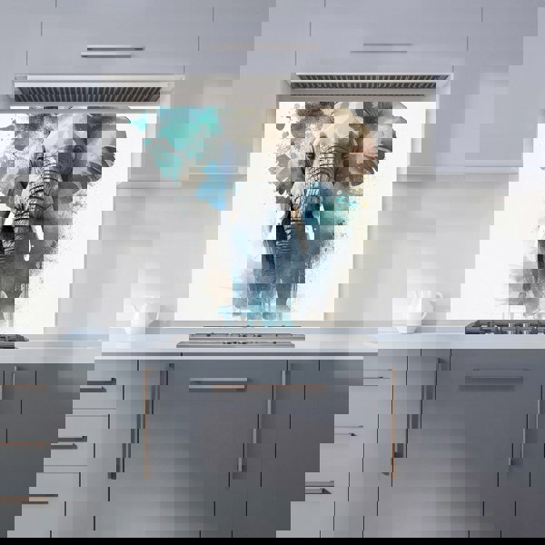 Warren Reed - Designer Majestic Elephant Splashart Kitchen Splashback