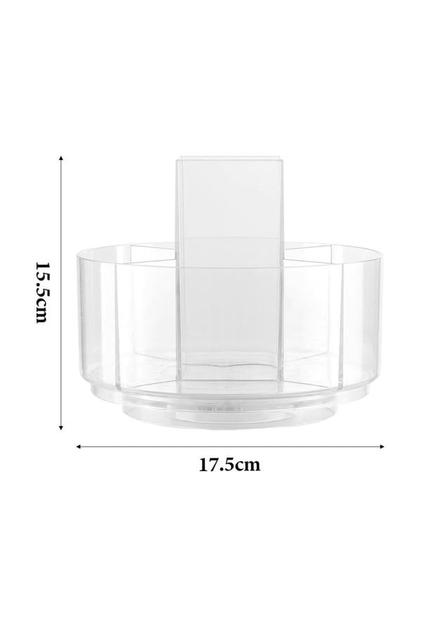 Living and Home 360 Rotating Makeup Cosmetic Organizer Turntable Office Dormitory Bathroom Storage Tray Box