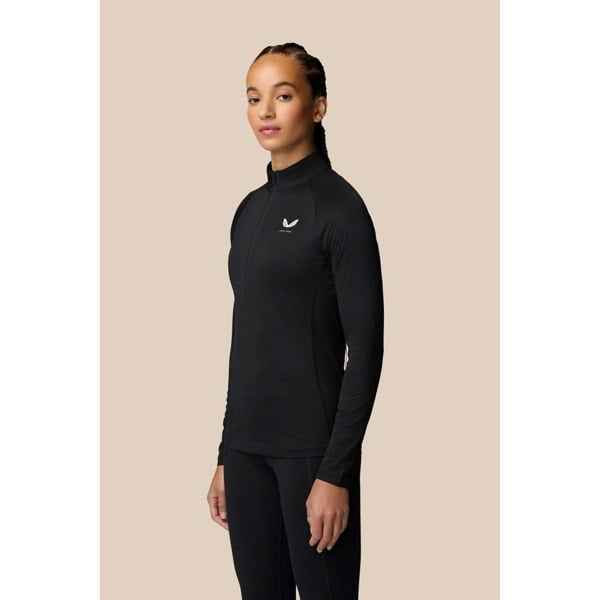 Castore 1/2 Zip Long Sleeve Top Polyester Women's Black
