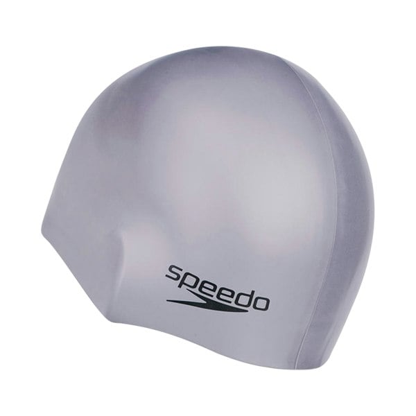 Speedo Unisex Adult 3D Silicone Swim Cap - Silver