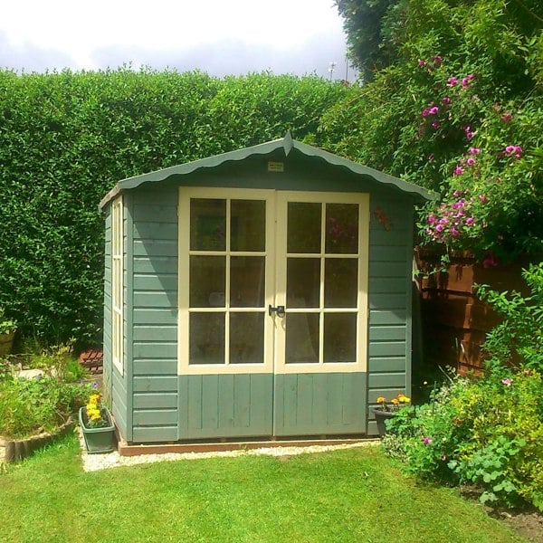 Shire Buckingham 7x7 12mm interlock Clad wooden Summerhouse - Best Shed