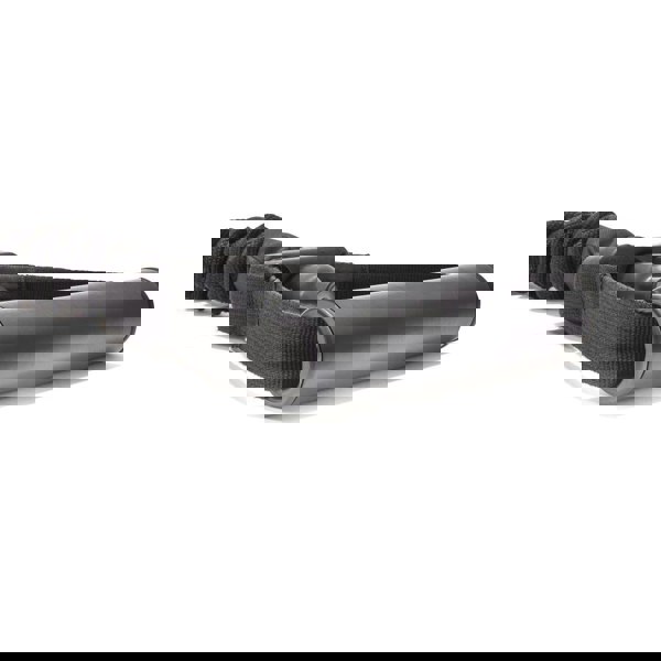 Black resistance band on a white background