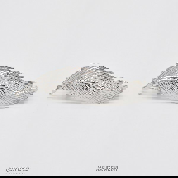 leaf hair clip in silver