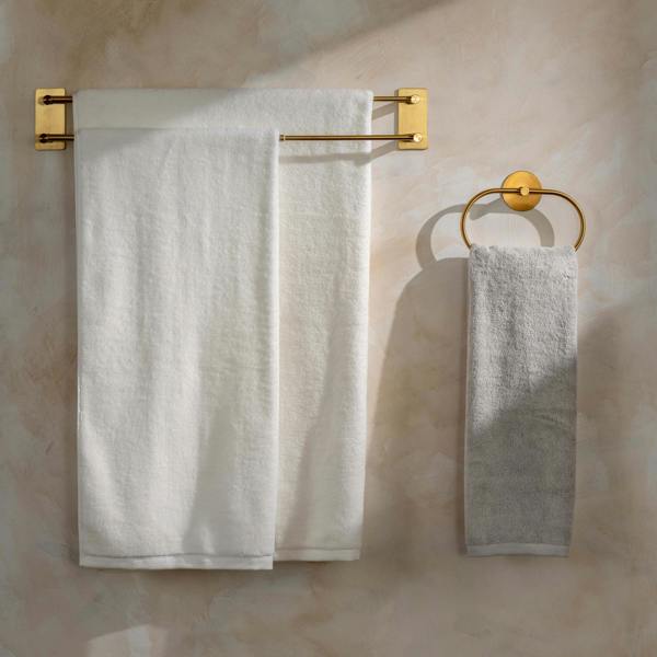 Light Grey Supima Cotton Towels - double, detail view 2 | Soak and Sleep