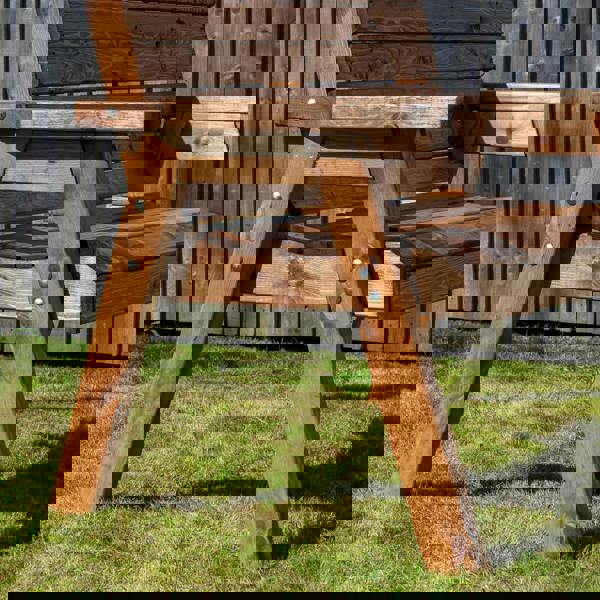 Samuel Alexander Charles Taylor Hand Made Traditional 3 Seater Chunky Rustic Wooden Garden Bench Furniture